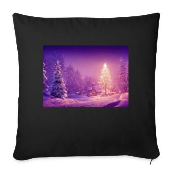 Noël 16 - Housse de coussin décorative 45 x 45 cm - noir - Devant