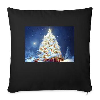 Noël 28 - Housse de coussin décorative 45 x 45 cm - noir - Devant