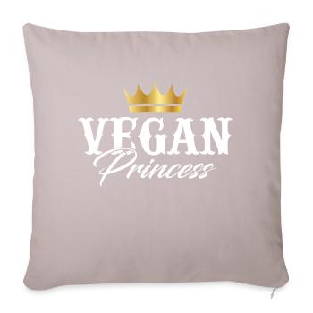 Princesse végétalienne - Housse de coussin décorative 45 x 45 cm - taupe clair - Devant