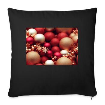 Décorations de Noël - Housse de coussin décorative 45 x 45 cm - noir - Devant