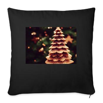 Gingerbread Christmas Tree - Sofa pillowcase 17,3'' x 17,3'' (45 x 45 cm) - black - Front