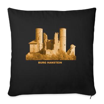 Hanstein Burg Ruine Eichsfeld Bornhagen Thüringen - Sofakissenbezug 45 x 45 cm - Schwarz - Vorne