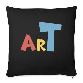 Art - Sofa pillowcase 17,3'' x 17,3'' (45 x 45 cm) - black - Front