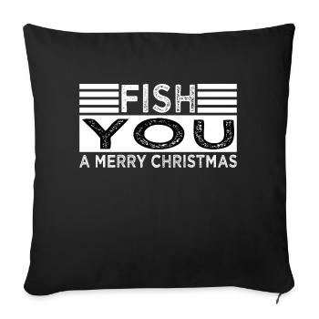 Dinosaur Fan Animal Fishing Rod Joke - Housse de coussin décorative 45 x 45 cm - noir - Devant