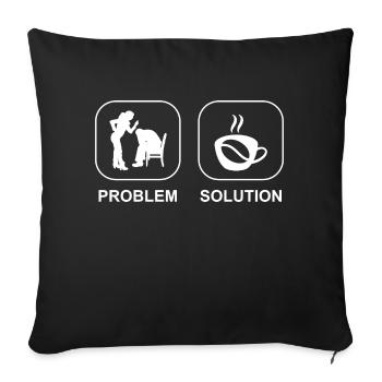 Coffee Cup Coffee Caffeine Gift Coffee Bean - Housse de coussin décorative 45 x 45 cm - noir - Devant