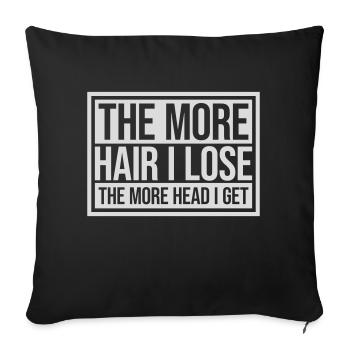 I get more head - Sofa pillowcase 17,3'' x 17,3'' (45 x 45 cm) - black - Front