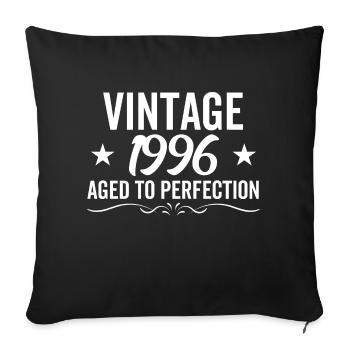 Millésime 1996 Vieilli à la perfection - Housse de coussin décorative 45 x 45 cm - noir - Devant