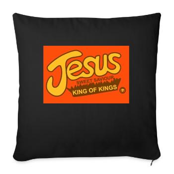Jésus préfets - Housse de coussin décorative 45 x 45 cm - noir - Devant