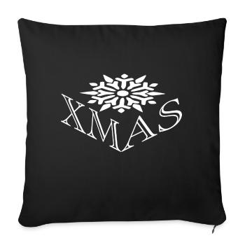 XMas avec flocon de neige - Housse de coussin décorative 45 x 45 cm - noir - Devant