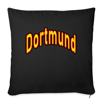 Dortmund - Sofakissenbezug 45 x 45 cm - Schwarz - Vorne