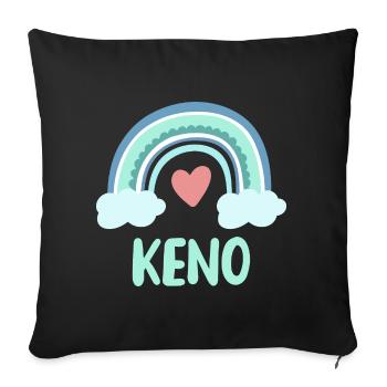 Nom Keno Rainbow Baby - Housse de coussin décorative 45 x 45 cm - noir - Devant