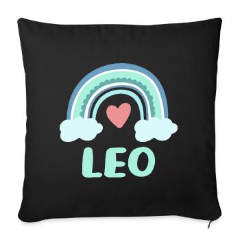 Leo Nom Rainbow Baby - Housse de coussin décorative 45 x 45 cm - noir - Devant