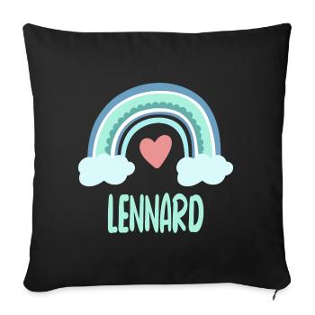 Lennard Nom Rainbow Baby - Housse de coussin décorative 45 x 45 cm - noir - Devant
