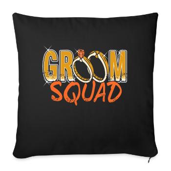 Groom Squad Retro Vegas Bachelor Party Designs - Housse de coussin décorative 45 x 45 cm - noir - Devant