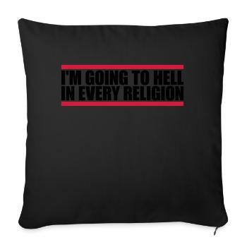 En allant en enfer - Housse de coussin décorative 45 x 45 cm - noir - Devant