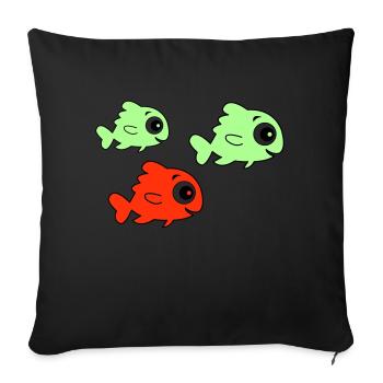 Pisces - Sofa pillowcase 17,3'' x 17,3'' (45 x 45 cm) - black - Front