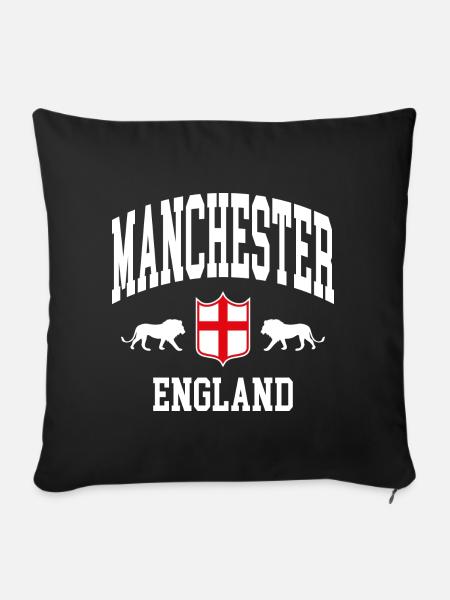 Manchester - Sofakissenbezug 45 x 45 cm - Schwarz
