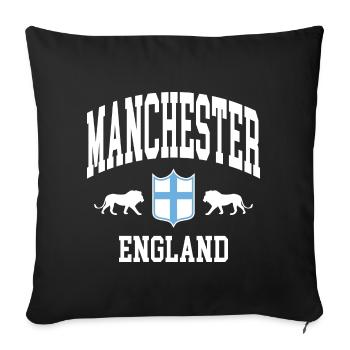 Manchester - Housse de coussin décorative 45 x 45 cm - noir - Devant