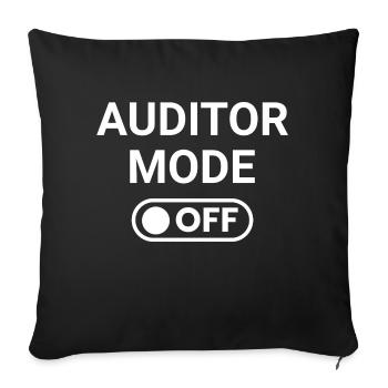 Auditor Mode OFF - Sofa pillowcase 17,3'' x 17,3'' (45 x 45 cm) - black - Front