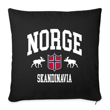 Norway - Sofa pillowcase 17,3'' x 17,3'' (45 x 45 cm) - black - Front