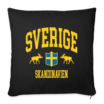 Sweden - Sofa pillowcase 17,3'' x 17,3'' (45 x 45 cm) - black - Front