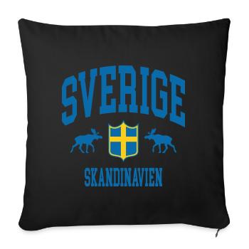 Sweden - Sofa pillowcase 17,3'' x 17,3'' (45 x 45 cm) - black - Front