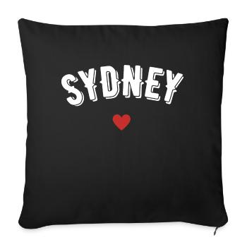 Sydney - Housse de coussin décorative 45 x 45 cm - noir - Devant