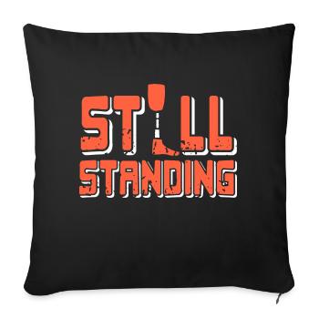 Still Standing Cool Retro Prosthesis T-Shirt - Sofakissenbezug 45 x 45 cm - Schwarz - Vorne
