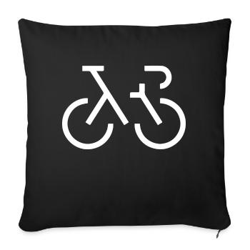 Biking Running Marathon Triathlon Bike - Sofa pillowcase 17,3'' x 17,3'' (45 x 45 cm) - black - Front