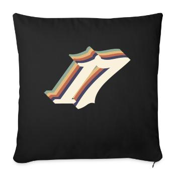 Vintage 17th Anniversary - Sofa pillowcase 17,3'' x 17,3'' (45 x 45 cm) - black - Front
