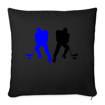 Joueurs de hockey - Housse de coussin décorative 45 x 45 cm - noir - Devant