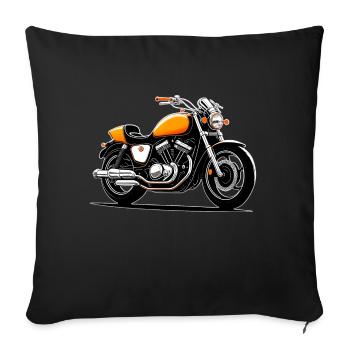 Conception de motos - Housse de coussin décorative 45 x 45 cm - noir - Devant