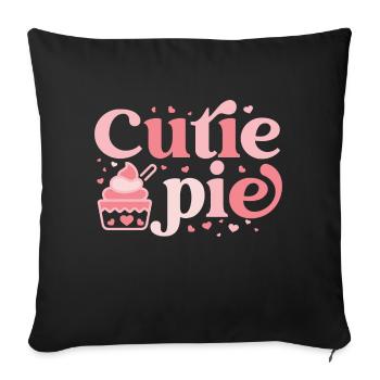 Cutie Pie - Sofa pillowcase 17,3'' x 17,3'' (45 x 45 cm) - black - Front