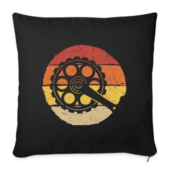 Main de la bobine de film au coucher du soleil - Housse de coussin décorative 45 x 45 cm - noir - Devant