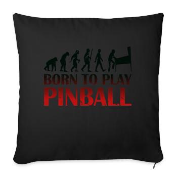 Born to play Pinball - Pinball machine Evolution - Housse de coussin décorative 45 x 45 cm - noir - Devant