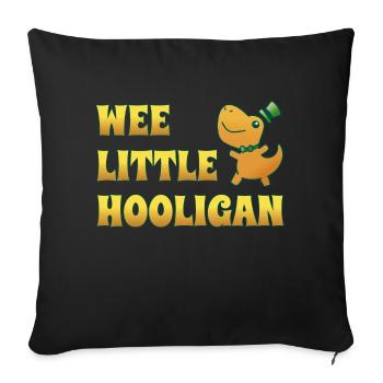 Wee Lil Hooligan Kids St Patrick s Day Boys Girl - Sofa pillowcase 17,3'' x 17,3'' (45 x 45 cm) - black - Front