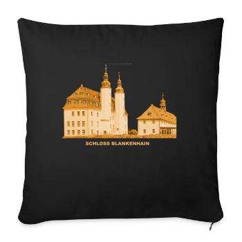 Blankenhain Schloss Crimmitschau Museum Sachsen - Housse de coussin décorative 45 x 45 cm - noir - Devant