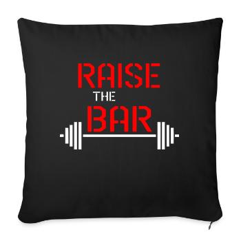 Raise the bar weight quote - Sofa pillowcase 17,3'' x 17,3'' (45 x 45 cm) - black - Front
