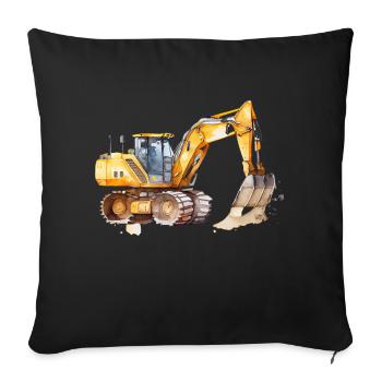 Bagger - Sofakissenbezug 45 x 45 cm - Schwarz - Vorne