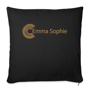 For Emma Sophie - Sofa pillowcase 17,3'' x 17,3'' (45 x 45 cm) - black - Front