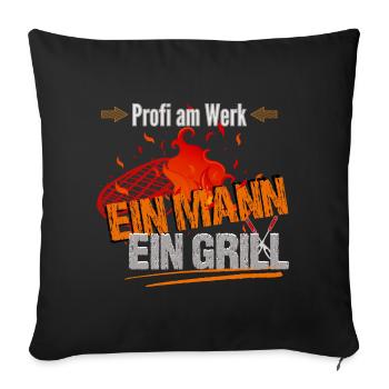 Profi am Werk - Sofakissenbezug 45 x 45 cm - Schwarz - Vorne