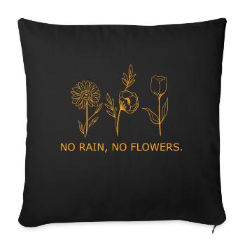 Flower Flower Plant - Housse de coussin décorative 45 x 45 cm - noir - Devant