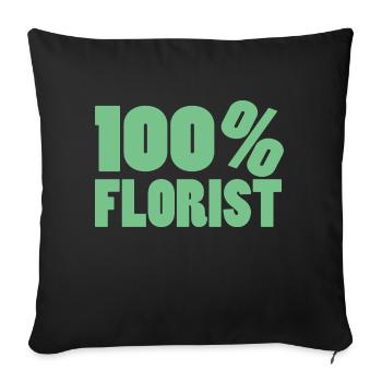Flower Flower Plant - Sofa pillowcase 17,3'' x 17,3'' (45 x 45 cm) - black - Front