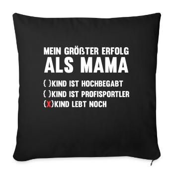 Mutter Muttertag Mama - Sofakissenbezug 45 x 45 cm - Schwarz - Vorne