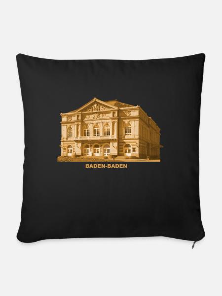 Baden Baden Theater Baden-Würtemberg - Sofakissenbezug 45 x 45 cm - Schwarz
