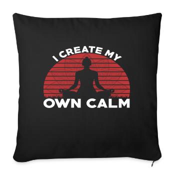 Je crée mon propre Calm - Housse de coussin décorative 45 x 45 cm - noir - Devant