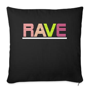 Rave - Sofa pillowcase 17,3'' x 17,3'' (45 x 45 cm) - black - Front