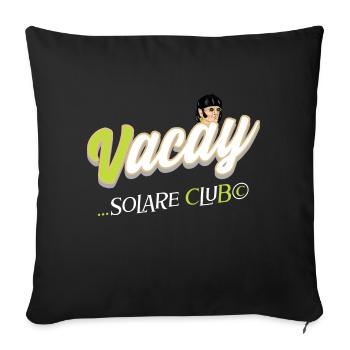 Vacay Solare Club N.D 82 - Sofa pillowcase 17,3'' x 17,3'' (45 x 45 cm) - black - Front