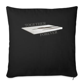 Schatten von zwei Personen am Ende der Treppe - Sofakissenbezug 45 x 45 cm - Schwarz - Vorne