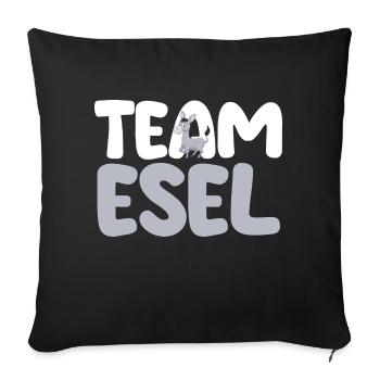 Esel - Sofakissenbezug 45 x 45 cm - Schwarz - Vorne